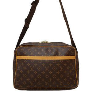 Louis Vuitton Monogram Leather Brown Reporter Shoulder Bag
